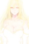 archetype_earth arcueid_brunestud bad_id bad_pixiv_id bare_shoulders blonde_hair breasts cleavage dress large_breasts long_hair melty_blood nod6125 pale_color red_eyes solo strapless strapless_dress tsukihime 