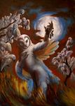  alessio_scalerandi barn_owl male moon nude owl scale_(artist) 