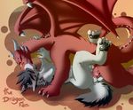  anal anus butt cum cum_inside dragon feral gay horn iari kissing male missionary_position penetration penis plushie red sergal sex skaith stripes tribals wings 