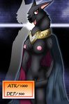 black black_coat breasts cat collar eye_red feline female layer mammal neo-spacian_dark-panther nipples panther pussy red_eyes solo venjix325 yu-gi-oh zoom_layer 