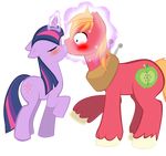  cutie_mark equine female feral force friendship_is_magic horn horse kissing magic male mammal my_little_pony pony straight twilight_sparkle_(mlp) unicorn yoke 