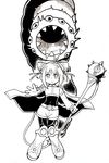  cape dungeon_worm esper_girl shiina_katsuyuki solo staff yuu-gi-ou yuu-gi-ou_duel_monsters 