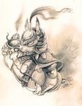  alectorfencer armor male mammal monochrome rodent samurai solo squirrel 