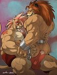  abs anthro balls biceps big_muscles big_penis bulge butt claws clothed clothing erection feline fur gay hair hot_dogging huge_muscles leo leo_(red_earth) licking lion long_hair male mammal muscles nipples nude on_lap open_mouth oral oral_sex paws pecjob pecs penis pink_hair plain_background pridestar_(character) red_earth scar seductive sex sitting skimpy smile speedo star swimsuit tattoo thick_penis thong tongue tongue_out topless underwear wfa 