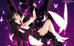  accel_world black_lotus kuroyukihime naked wallpaper yoshida_minami 