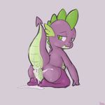  anus butt crossdressing cum dovne dragon friendship_is_magic green_eyes male my_little_pony scalie slit_pupils solo solo_male spike_(mlp) 