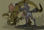  anthro anthro_on_feral anus avian balls beak bestiality bird blue_eyes butt crow dragon dragonshoard duo feral gay horn interspecies male narse penis rider/mount_relations scalie size_difference wings 