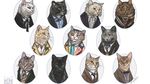  cat doctor_who feline jacket jenny_parks leather leather_jacket male mammal necktie portrait scarf suit the_doctor 