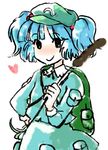  bangs kawashiro_nitori lowres micha_(futako) short_hair solo touhou two_side_up 