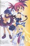  2girls blush disgaea etna flonne highres laharl makai_senki_disgaea mitsumi_misato multiple_girls red_shorts scan shorts 