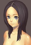  bad_id bad_pixiv_id black_hair grey_eyes k+ lips original out-of-frame_censoring smile solo tattoo topless 