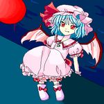  bad_id bad_pixiv_id bat_wings blue_hair lowres moon nashi red_eyes red_moon remilia_scarlet solo touhou wings 
