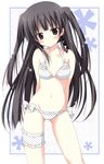  bad_id bad_pixiv_id bikini black_eyes black_hair blush inu_x_boku_ss korie_riko long_hair looking_at_viewer navel shirakiin_ririchiyo side-tie_bikini solo swimsuit two_side_up very_long_hair 