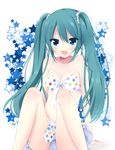  aqua_eyes aqua_hair bad_id bad_pixiv_id banned_artist bikini hatsune_miku kobeni_hijiko long_hair open_mouth polka_dot polka_dot_bikini polka_dot_swimsuit project_diva_(series) project_diva_f sitting solo summer_idol_(vocaloid) swimsuit swimwear_(module) twintails vocaloid 