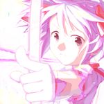  aiming arrow bow_(weapon) drawing_bow drawr foreshortening holding holding_arrow holding_bow_(weapon) holding_weapon kaname_madoka magical_girl mahou_shoujo_madoka_magica outstretched_arm pink_hair solo wato_samirika weapon 