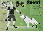  canine clothing collar eyewear facial_markings feral gloves goggles green_eyes male mammal markings model_sheet shirt shorts snow-wolf snowi solo wolf 