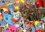  aircraft airplane blood dagger death equine explosion friendship_is_magic gore gun hammer_and_sickle horse human iron_cross my_little_pony nazi pistol pony ranged_weapon russian shovel soviet swastika sword tank weapon 