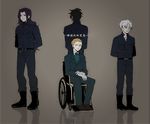  bad_id bad_pixiv_id berserker_(fate/zero) black_hair blonde_hair canislatrans fate/zero fate_(series) kayneth_el-melloi_archibald lancelot_(fate/zero) lancer_(fate/zero) male_focus matou_kariya multiple_boys purple_hair wheelchair white_hair 