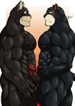  anthro balls biceps big_muscles big_penis blacksad cat crossover duo erection fairy_tail feline fur gay huge_muscles hyper_muscles kyuuhari leaking male mammal muscles nipples nude panther panther_lily pantherlily pecs penis precum thick_penis vein 