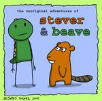  beaver beaver_(b&amp;s) beaver_and_steve dinosaur male mammal rodent scalie steve_(b&amp;s) strawberry_dragon strawberry_dragon_(artist) 