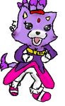  blaze_the_cat blazesilver1 cat feline female fur mammal meme pedobear pedoblaze ponytail purple_fur sega solo sonic_(series) 