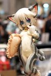  blue_eyes blush breasts cat collar cute ear_tuft eixin feline female fur karin looking_at_viewer mammal pillow real sculpture solo tuft whiskers 