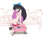  barefoot blush breasts bukkake character_request cum dildo feet humiliation machine multicolored_hair nipples panty_&amp;_stocking_with_garterbelt public public_nudity restrained sex_machine source_request stocking_(psg) toes two-tone_hair 