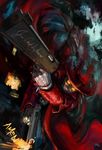  alucard_(hellsing) black_hair casing_ejection evil_smile firing gloves gun handgun hat hellsing jeff_zhang male_focus muzzle_flash pistol shell_casing smile solo sunglasses weapon 