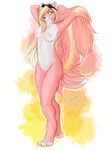  breasts eyewear female fur goggles hair lycangel mammal nude orange_hair pink_fur pussy skunk solo 