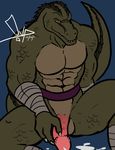  abs after_masturbation alligator anthro balls bgn biceps big_muscles big_penis circumcised claws crocodile cum erection leatherhead looking_at_viewer male muscles nokamarau nude pecs penis pose reptile scalie solo teenage_mutant_ninja_turtles uncut 