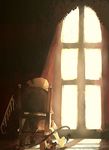  back chair flandre_scarlet light sitting solo sunlight touhou window wings yoshioka_yoshiko 