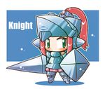  armor artist_request board_game chess chibi copyright_request helmet knight lance lowres polearm shield solo weapon 