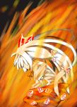  bad_id bad_pixiv_id fujiwara_no_mokou hair_ribbon lieutenant_dan long_hair ribbon solo touhou white_hair 