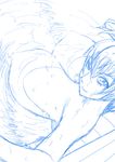  bath bathing breasts cleavage covered_nipples floating_breasts huge_breasts manyuu_chifusa manyuu_hikenchou maydrawfag monochrome non-web_source nude one_eye_closed short_hair sketch solo 