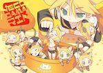  6+girls all_fours animal_ears ass bad_id bad_pixiv_id belt blade_(galaxist) blonde_hair brother_and_sister cat_ears cat_tail climbing clone closed_eyes detached_sleeves elbow_gloves fangs gloves green_eyes hair_ornament hairclip in_bowl in_container kagamine_len kagamine_rin kemonomimi_mode midriff minigirl multiple_girls navel neckerchief open_mouth paw_gloves paw_print paws shirt short_hair shorts siblings sitting sleeping sleeveless sleeveless_shirt smile stretch symbol-shaped_pupils tail twins vocaloid 