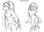  abs biceps breasts chris_sawyer equine female horse male mammal muscles muscular_female nipples pecs sibling siblings 
