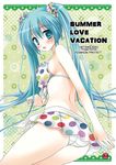  aqua_eyes aqua_hair ass bikini bikini_skirt blush breasts frilled_bikini frills front-tie_top hatsune_miku kanna_satsuki large_breasts long_hair looking_back multicolored multicolored_polka_dots open_mouth polka_dot polka_dot_bikini polka_dot_scrunchie polka_dot_swimsuit project_diva_(series) project_diva_f scrunchie solo summer_idol_(vocaloid) swimsuit swimwear_(module) twintails very_long_hair vocaloid 