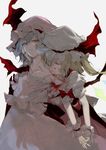  ascot biting blonde_hair blood blue_hair flandre_scarlet hand_on_another's_face hat hat_ribbon highres holding_hands minakata_sunao multiple_girls red_eyes remilia_scarlet ribbon short_hair siblings side_ponytail sisters torn_clothes touhou vampire wings wrist_cuffs 