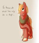  braeburned cute dialog dialogue equine feral friendship_is_magic horse male mammal my_little_pony peakabangs pony solo text yoke 