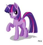  equine female feral friendship_is_magic hair horn horse looking_at_viewer mammal ms_paint multi-colored_hair my_little_pony plain_background pony ponykillerx purple_eyes solo twilight_sparkle_(mlp) unicorn white_background 