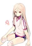  afuro_terumi bad_id bad_pixiv_id blonde_hair buruma gym_uniform inazuma_eleven inazuma_eleven_(series) knee_pads long_hair male_focus otoko_no_ko red_eyes smile solo tokio_neo very_long_hair 