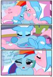  blush comic cutie_mark dialog dialogue english_text equine eyes_closed female feral friendship_is_magic group hi_res horse lesbian licking lotus_(mlp) mammal my_little_pony pegasus pony pyruvate rainbow_dash_(mlp) text tongue wings 