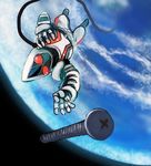  illustica_phantom image_sample kamen_rider kamen_rider_fourze kamen_rider_fourze_(series) md5_mismatch no_humans parody pixiv_sample planetes solo space 