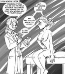  breasts comic dialog dialogue elf english_text female greyscale human mammal monochrome night_elf nipples nude pussy shia text video_games warcraft world_of_warcraft 