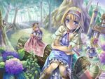  alice_margatroid animal bad_id bad_pixiv_id bird blonde_hair blue_eyes blush boots bow capelet crossed_arms cup doll dress flower forest hair_bow house hydrangea long_hair nagayo nature open_mouth shanghai_doll short_hair sitting smile solo teapot touhou tree woodpecker 