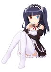  black_hair blue_eyes blush boku_wa_tomodachi_ga_sukunai cosplay frills gokou_ruri hairband hanazawa_kana hasegawa_kobato hasegawa_kobato_(cosplay) heterochromia kuri_youkan lolita_fashion lolita_hairband long_hair mole mole_under_eye ore_no_imouto_ga_konna_ni_kawaii_wake_ga_nai red_eyes seiyuu_connection sitting solo thighhighs two_side_up 