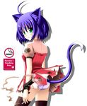  animal_ears bad_id bad_pixiv_id cat_ears cigarette engrish kyouran_kazoku_nikki midarezaki_kyouka panties pantyshot ranguage rindou_(awoshakushi) smoking solo tail thighhighs underwear 