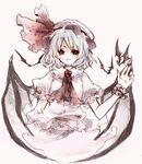  bat hat remilia_scarlet shiina_aya solo touhou wings 