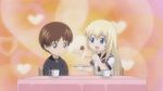  2girls animated animated_gif cake food food_theft lowres maid multiple_girls sakura_misaki school_uniform screencap takagami_noboru tenko_kuugen wagaya_no_oinari-sama 