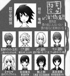  6+boys character_request death_note greyscale monochrome multiple_boys multiple_girls parody sayonara_zetsubou_sensei 